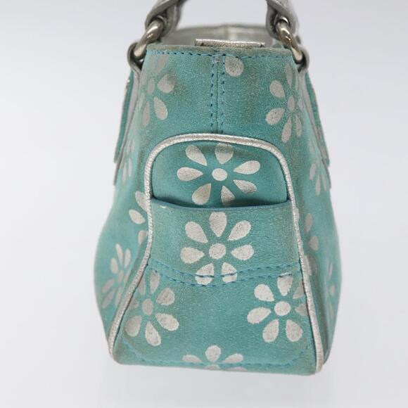 CELINE Hand Bag Suede Light Blue Silver - Picture 4 of 12